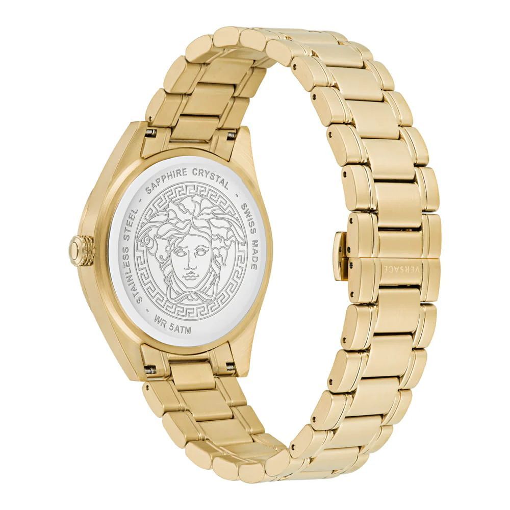 Versace Gold Stainless Steel Dress Watch Versace