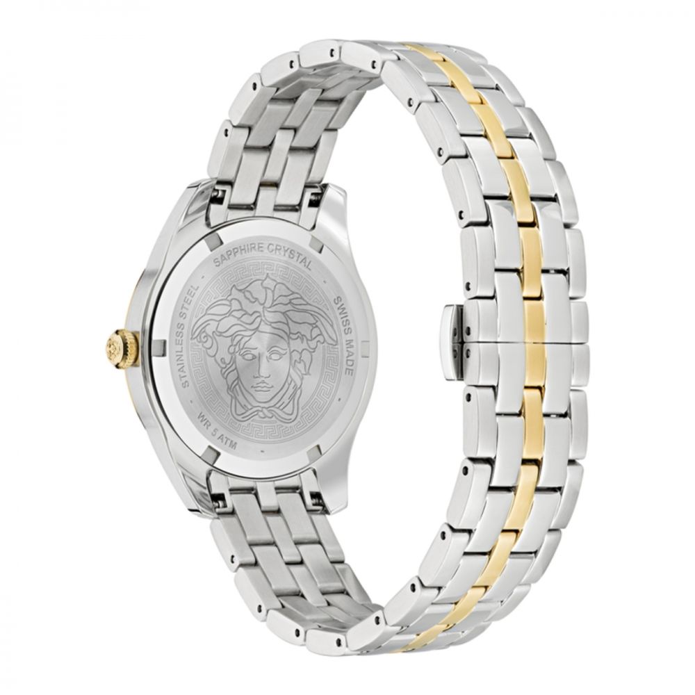 Versace Gray Stainless Steel Dress Watch Versace