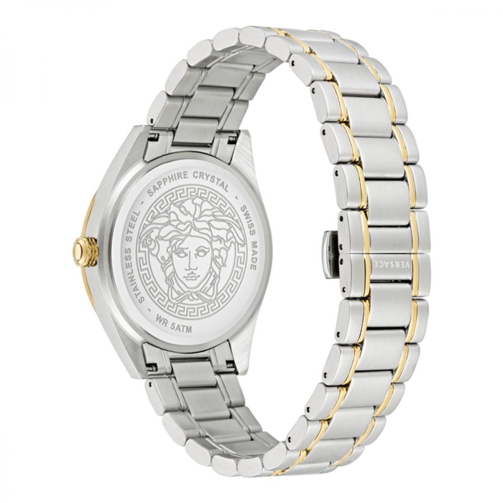 Versace Gray Stainless Steel Dress Watch Versace
