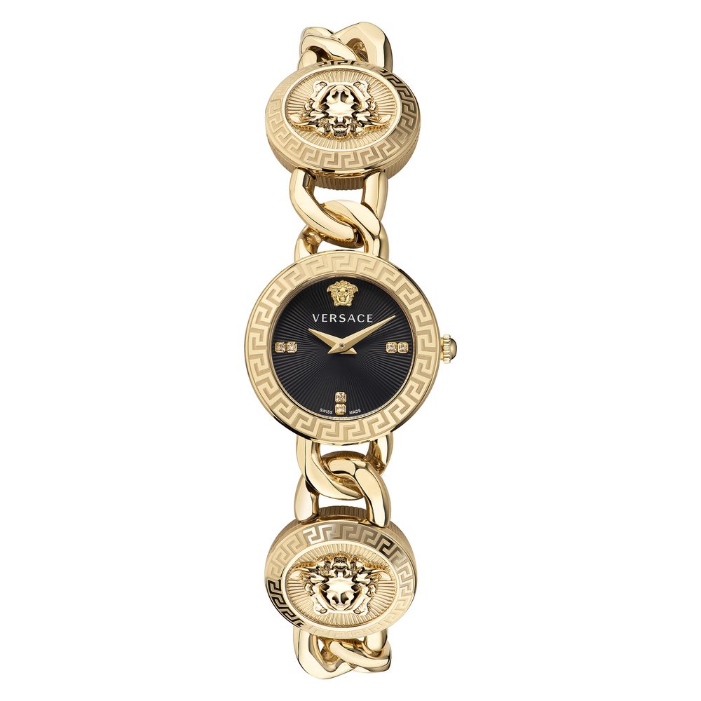 Versace Gold Stainless Steel Dress Watch Versace