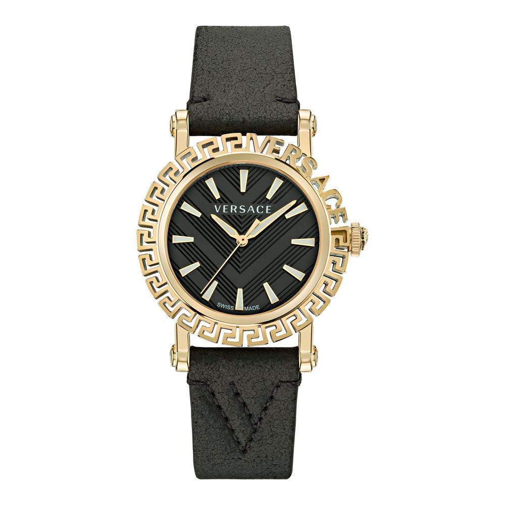 Versace Black Fur Dress Watch Versace