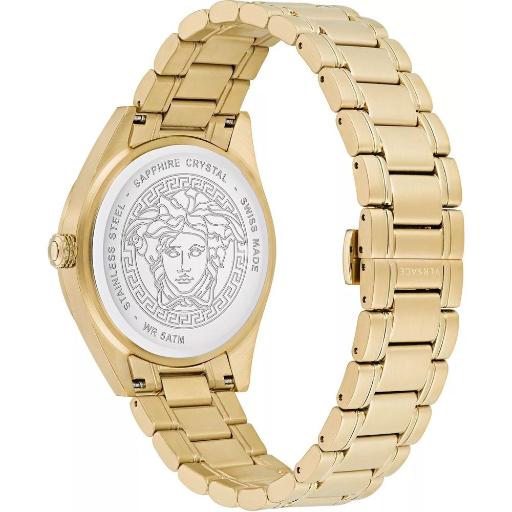 Versace Gold Stainless Steel Dress Watch Versace