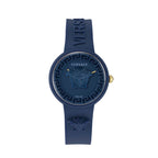 Versace horloge in blauw met siliconen band Versace