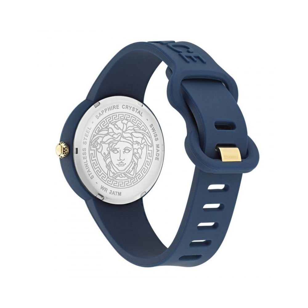 Versace horloge in blauw met siliconen band Versace