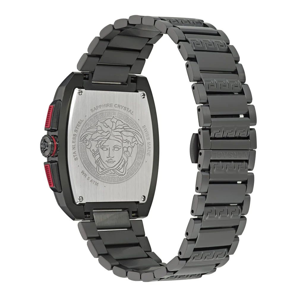 Versace Black Stainless Steel Dress Watch Versace