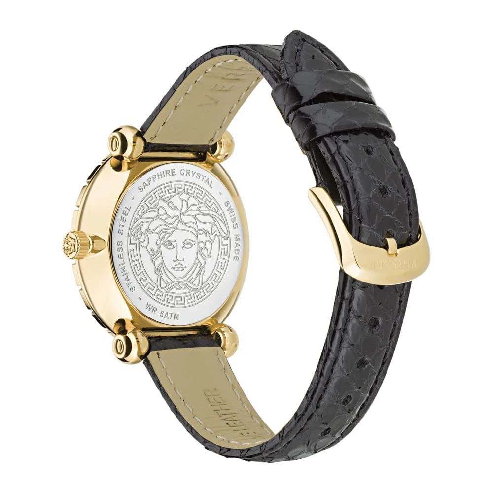 Versace Black Fur Dress Watch Versace