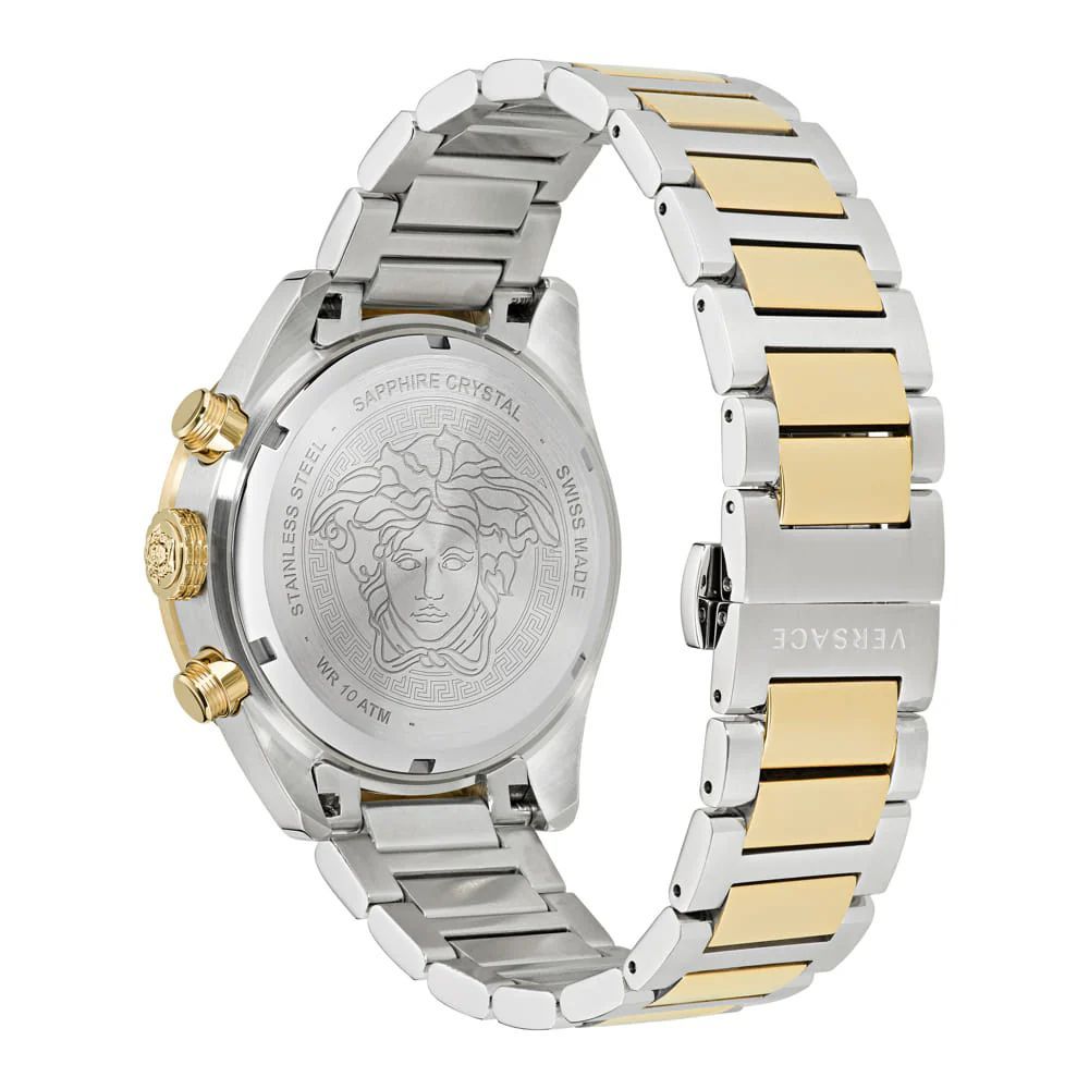 Versace Gray Stainless Steel Dress Watch Versace