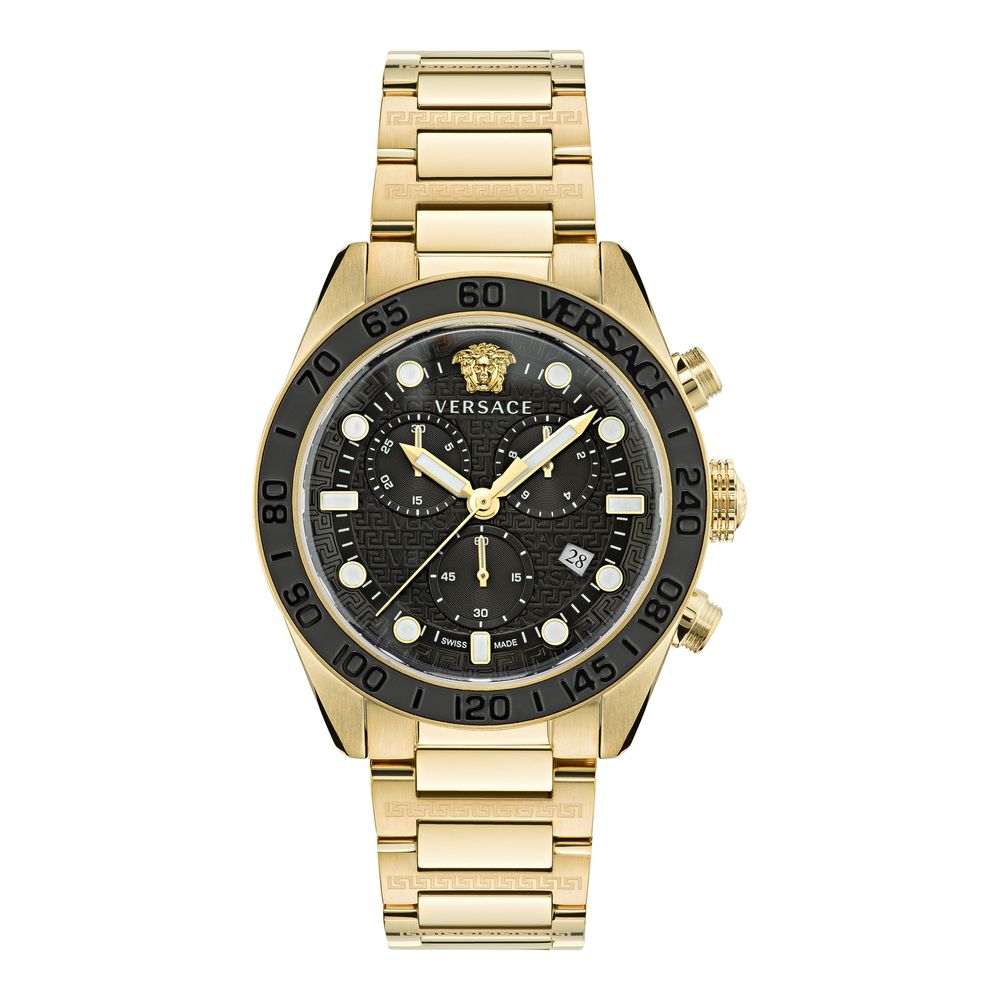 Versace Gold Stainless Steel Dress Watch Versace