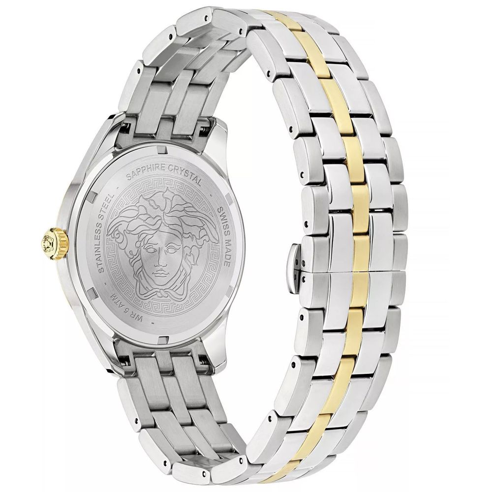 Versace Gray Stainless Steel Dress Watch Versace