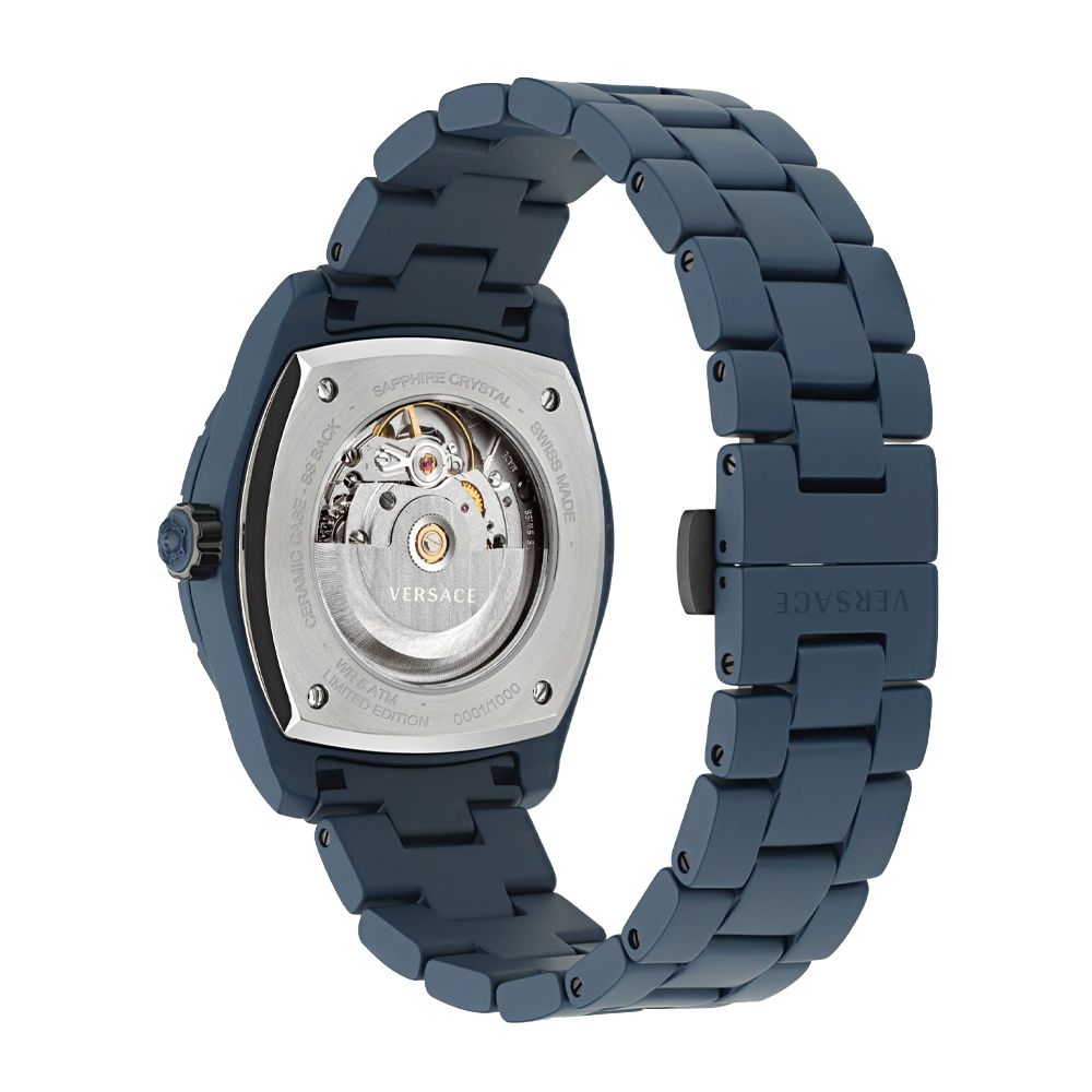Versace Blue Ceramic Dress Watch Versace
