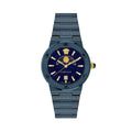 Versace Blue Stainless Steel Dress Watch Versace