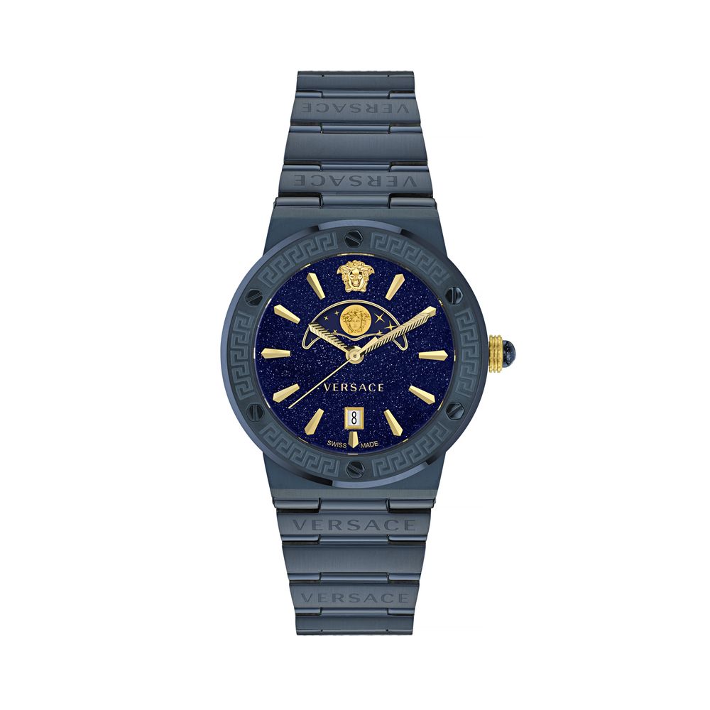 Versace Blue Stainless Steel Dress Watch Versace