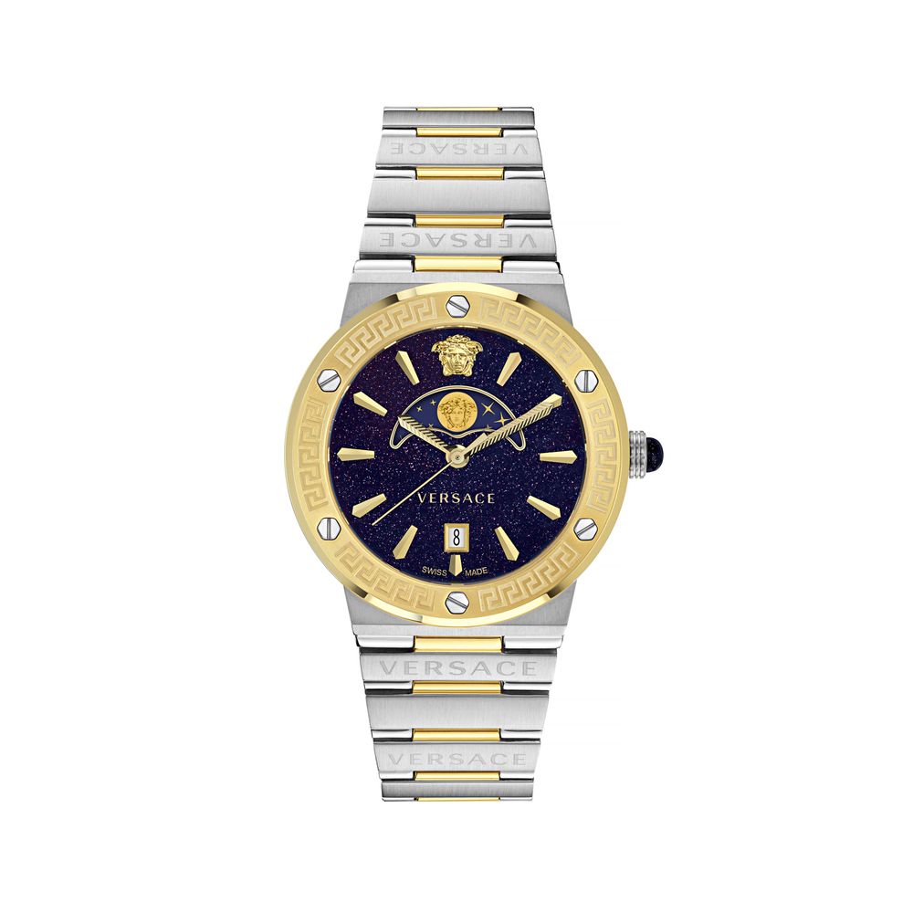 Versace Gray Stainless Steel Dress Watch Versace
