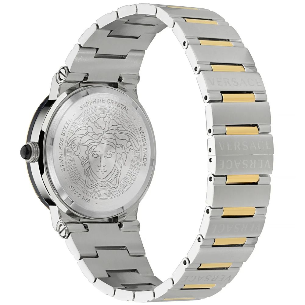 Versace Gray Stainless Steel Dress Watch Versace