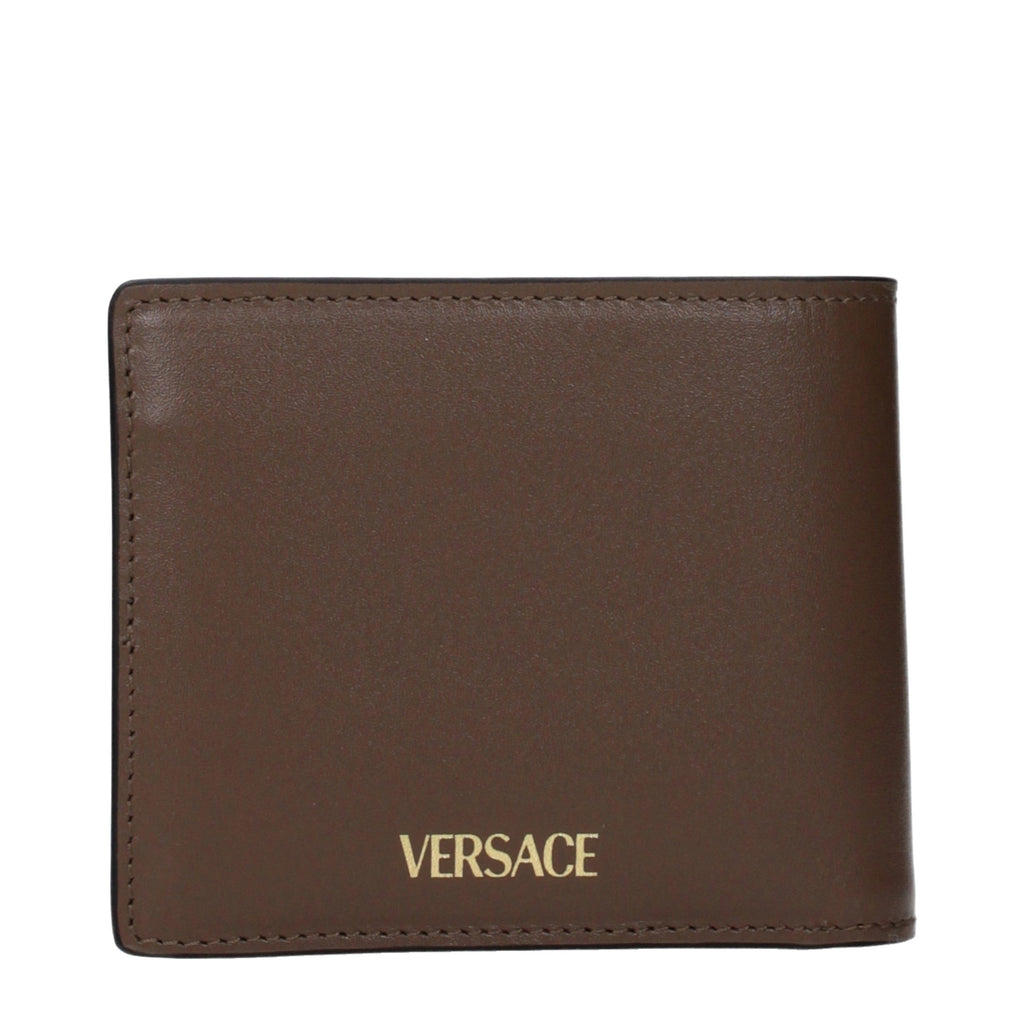 Versace portemonnee van bruin leer Versace