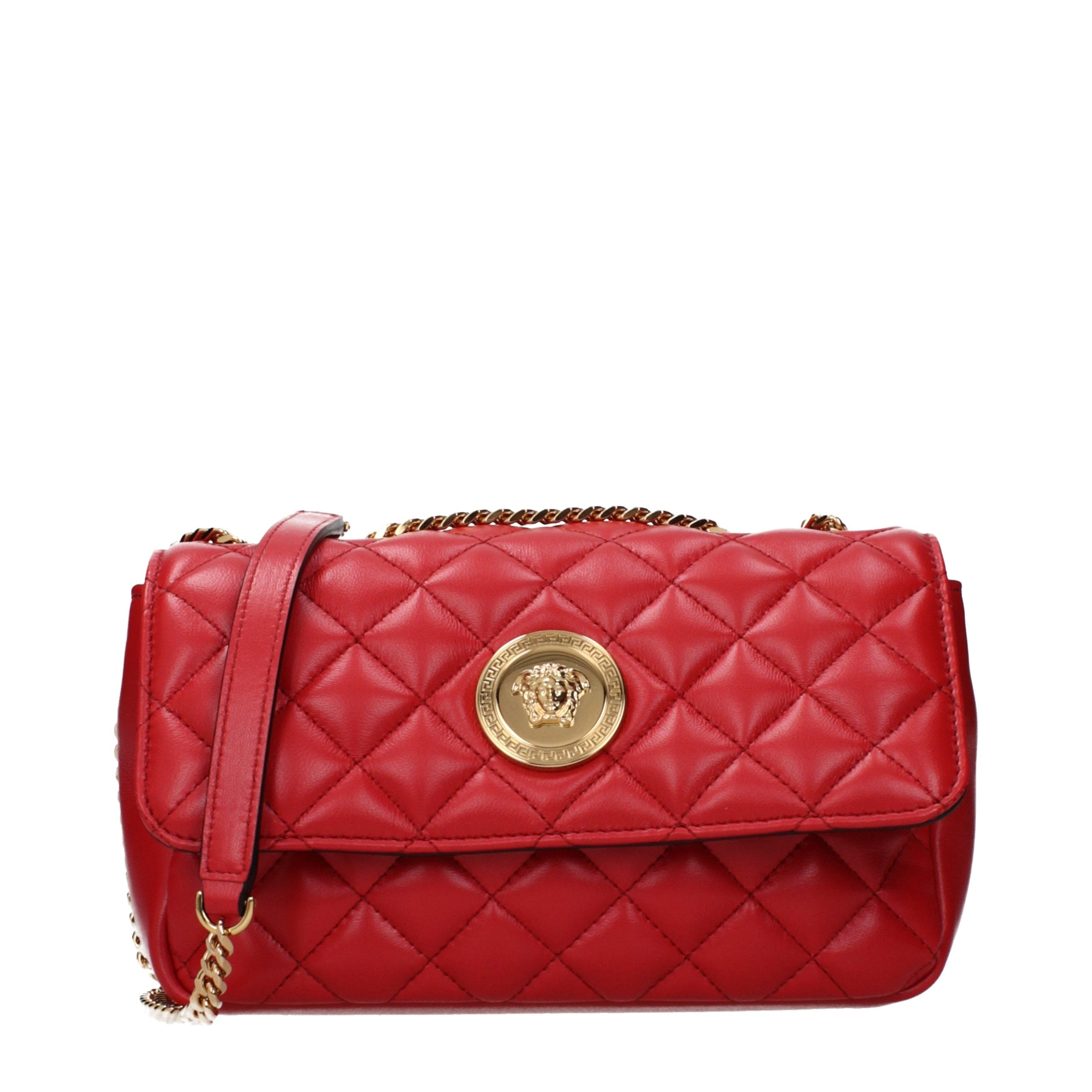 Versace schoudertas van rood leer Versace
