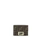 Fendi Brown Fabric Wallet Fendi