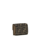 Fendi Brown Fabric Wallet Fendi