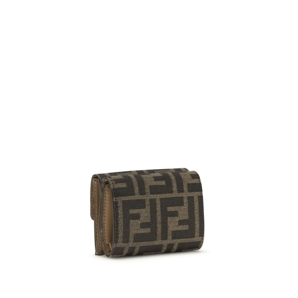 Fendi Brown Fabric Wallet Fendi