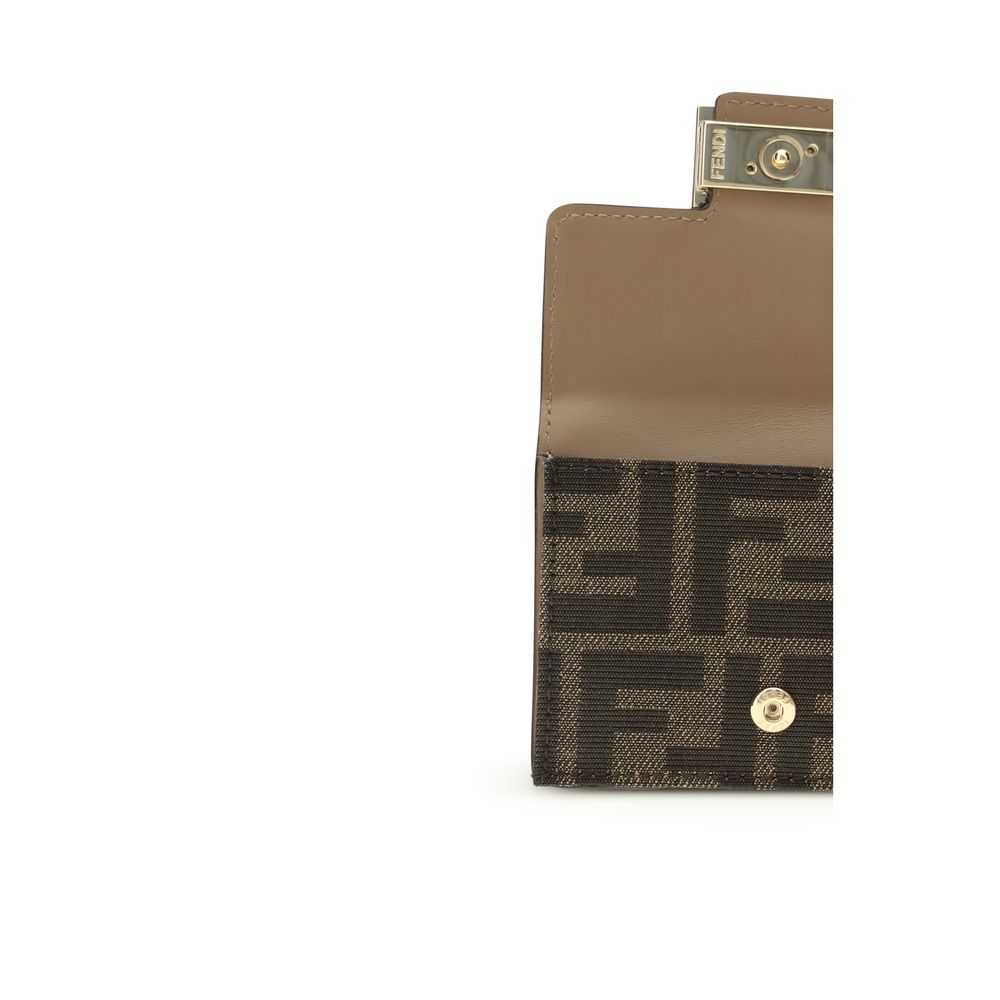 Fendi Brown Fabric Wallet Fendi