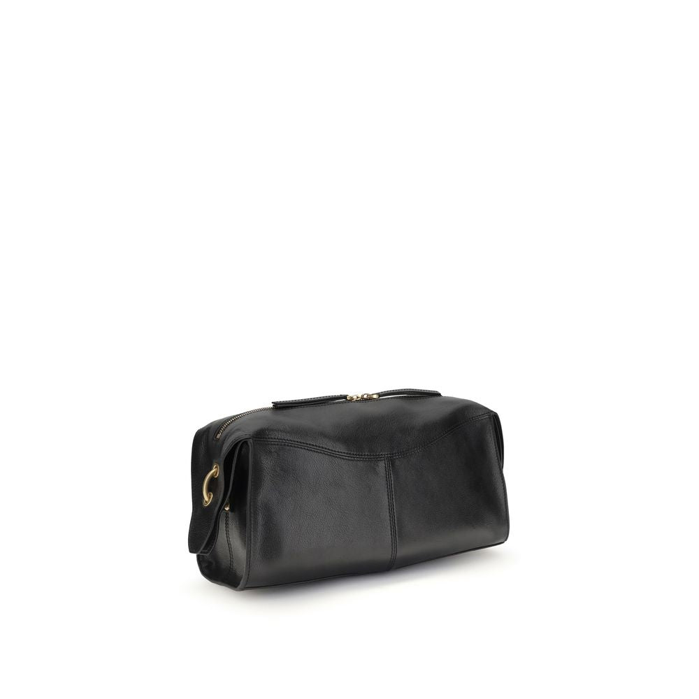 Balmain Black Calf Leather Bos Taurus Shoulder Bag Balmain