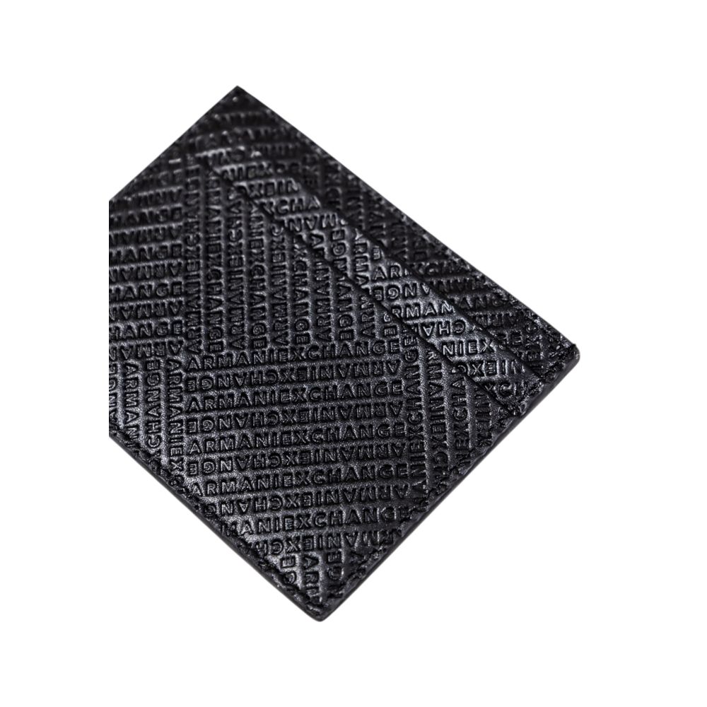 Armani Exchange Black Leather Cardholder Armani Exchange