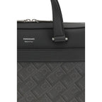 Ferragamo Gray Calf Leather Bos Taurus Briefcase Ferragamo