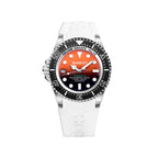 Bobroff White Rubber Sport Watch Bobroff