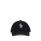 Moncler Grenoble Black Cotton Cap (Baseball Hat) Moncler Grenoble