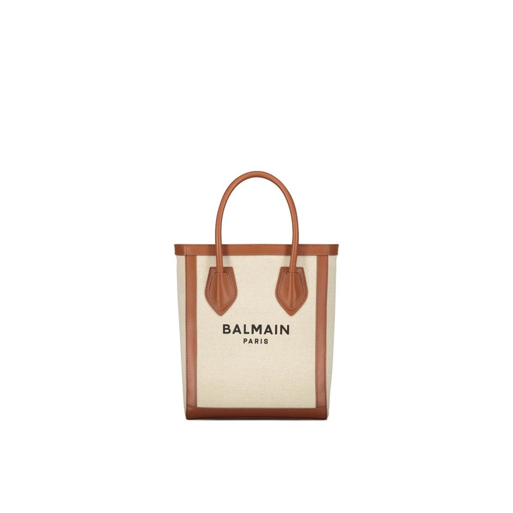Balmain Brown Cotton Tote Bag Balmain