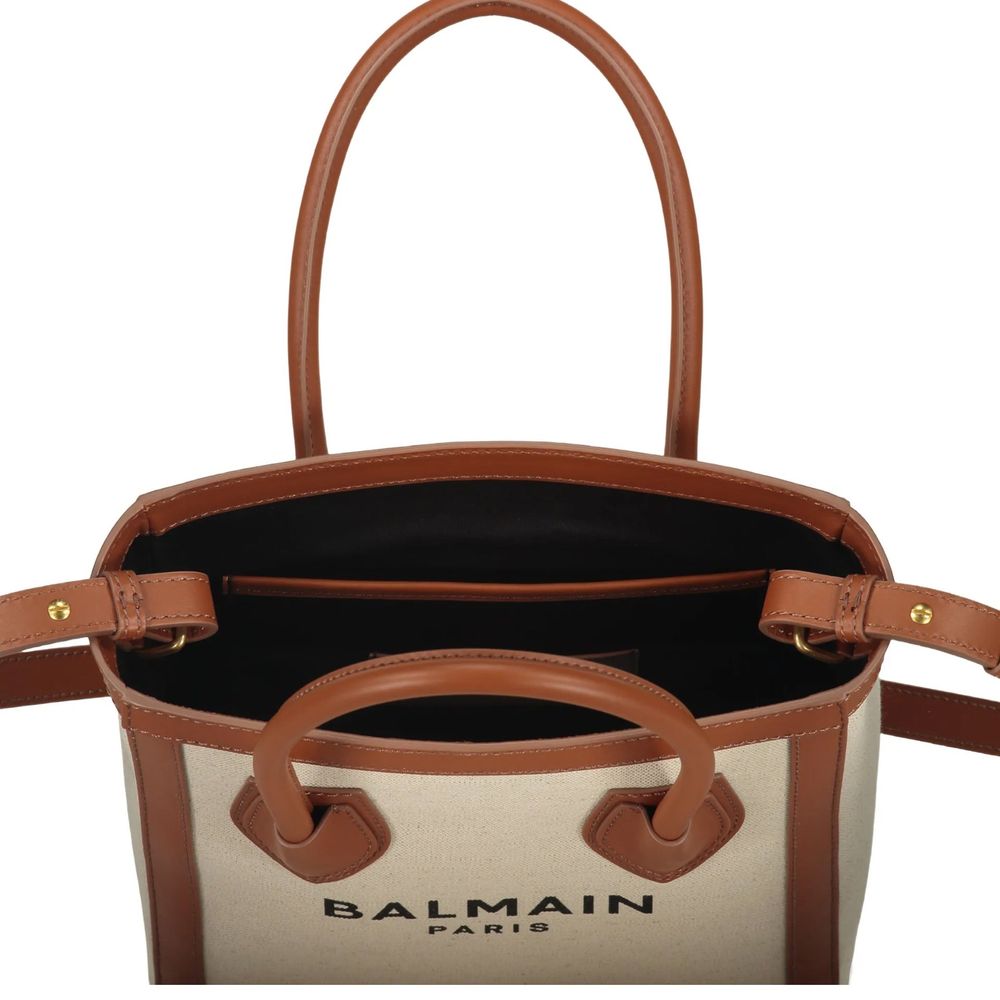 Balmain Brown Cotton Tote Bag Balmain