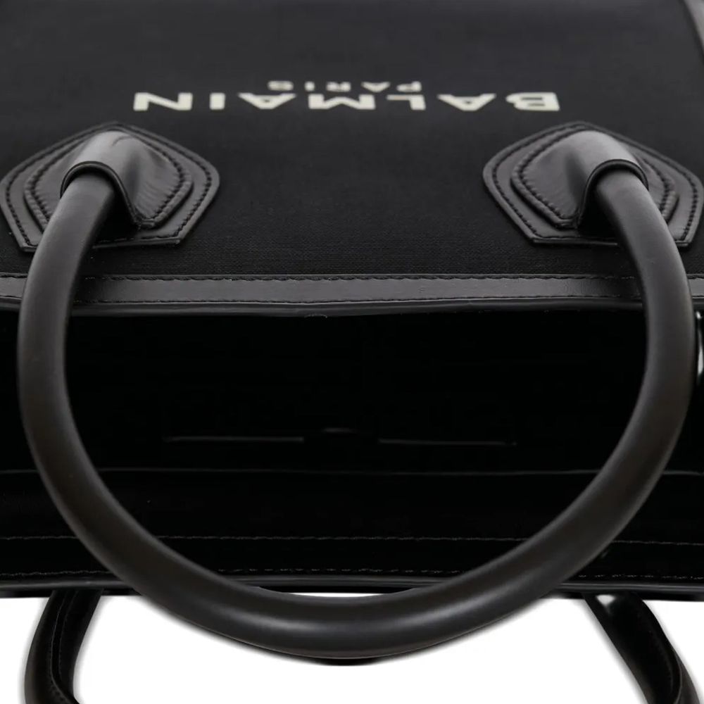 Balmain Black Cotton Tote Bag Balmain