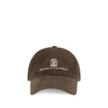 Brunello Cucinelli Brown Calf Leather Bos Taurus Cap (Baseball Hat) Brunello Cucinelli