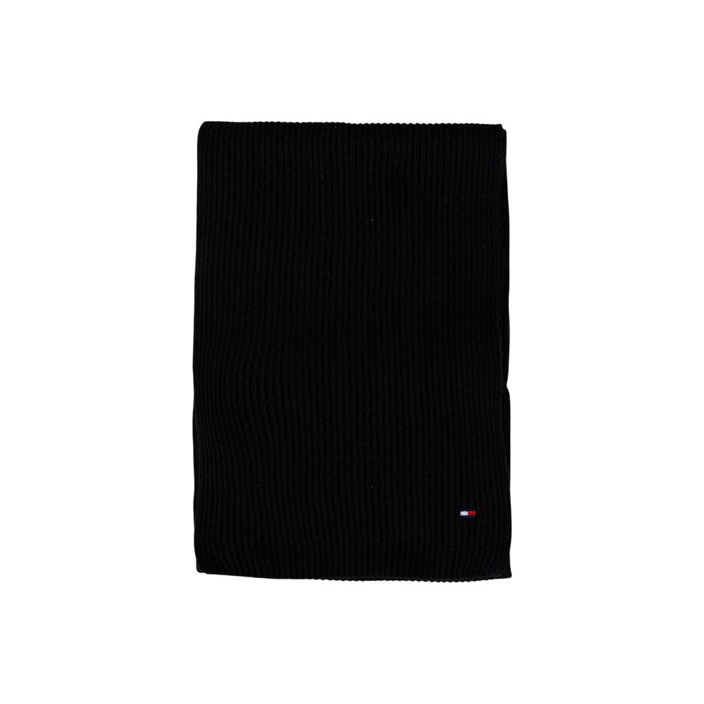 Tommy Hilfiger Black Cotton Beanie Tommy Hilfiger