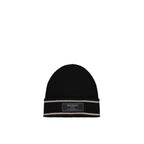 Balmain Black Merino Wool Beanie Balmain