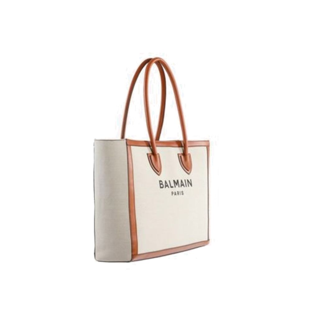 Balmain Beige Cotton Tote Bag Balmain