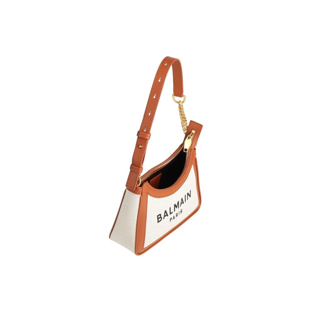 Balmain Brown Cotton Shoulder Bag Balmain