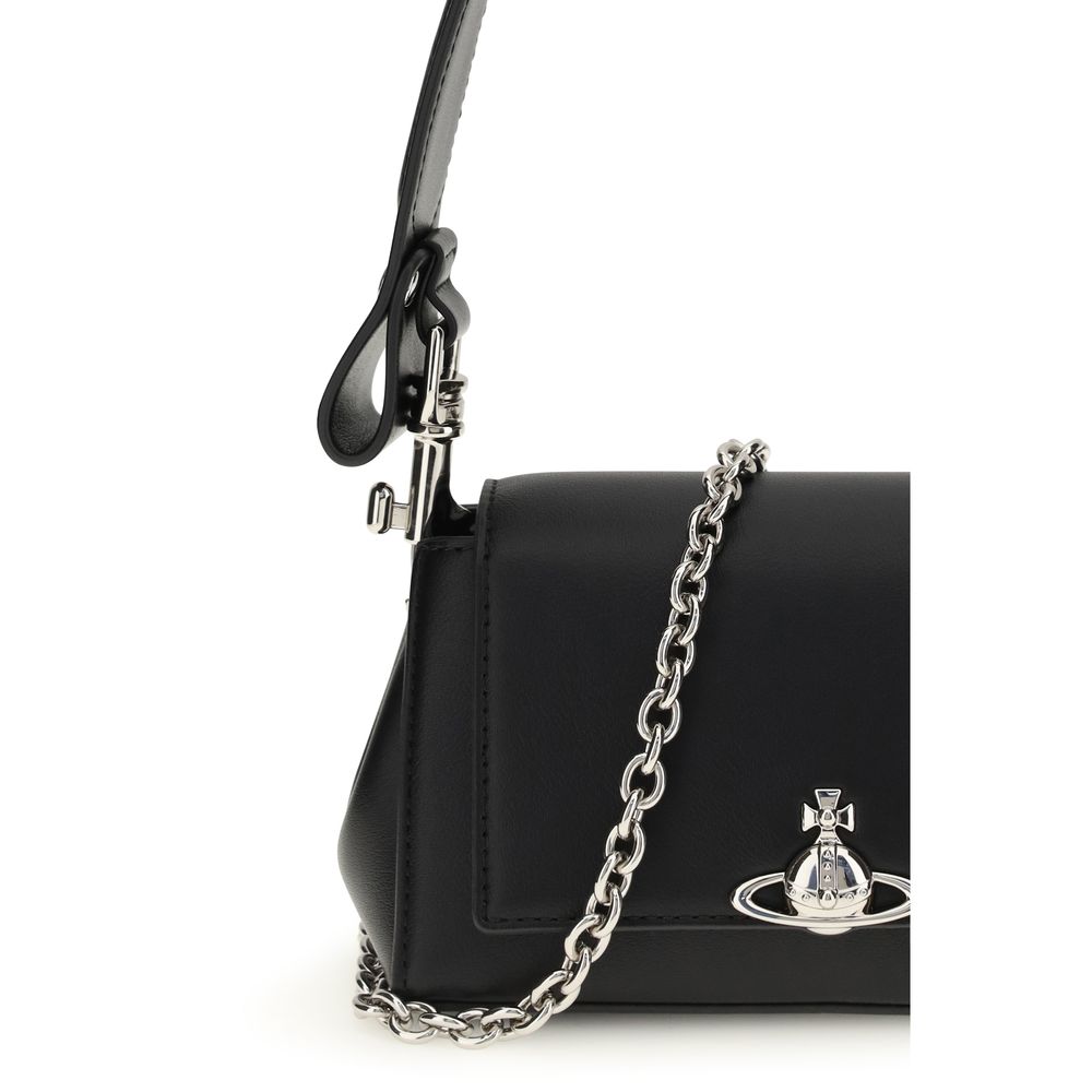 Vivienne Westwood Black Polyurethane Shoulder Bag Vivienne Westwood