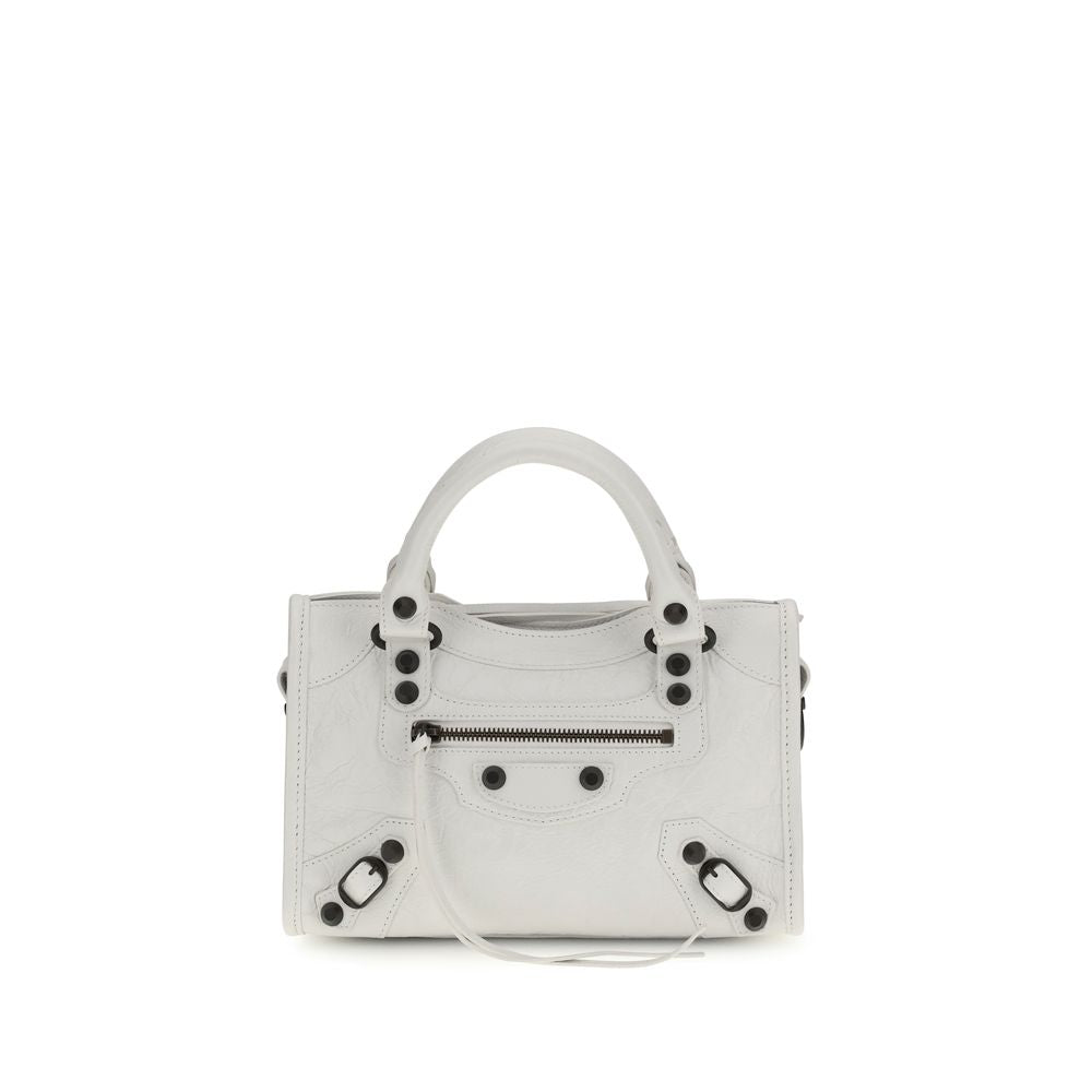 Balenciaga White Calf Leather Bos Taurus Handbag Balenciaga
