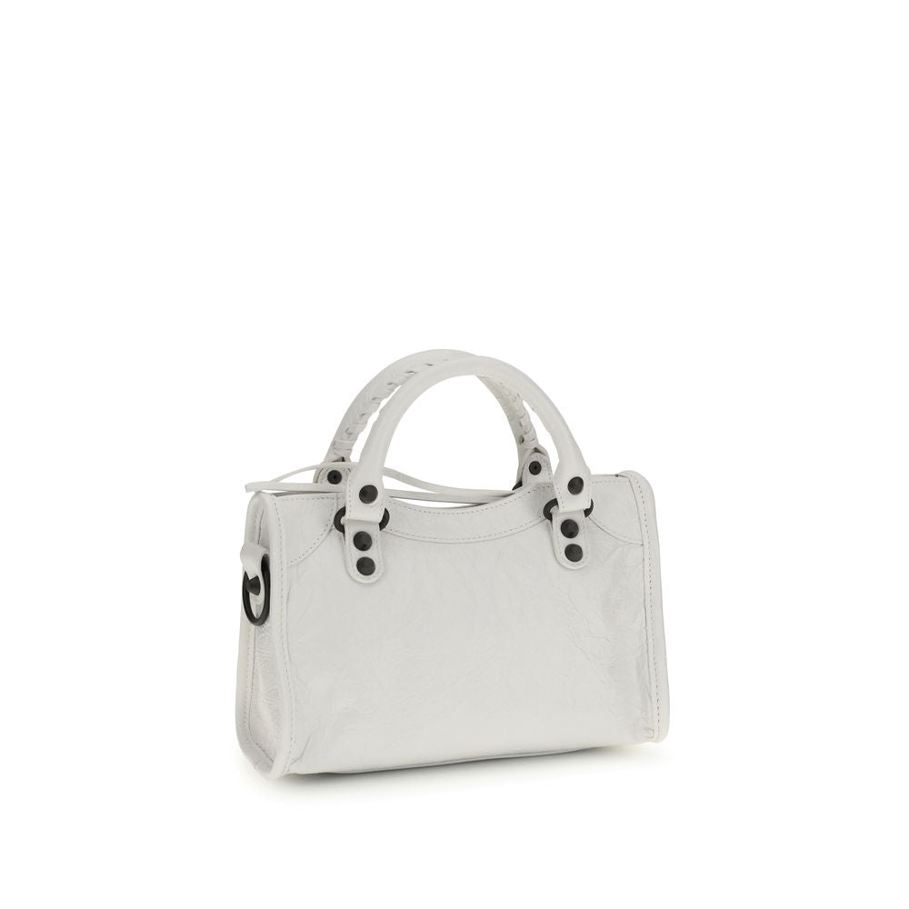 Balenciaga White Calf Leather Bos Taurus Handbag Balenciaga