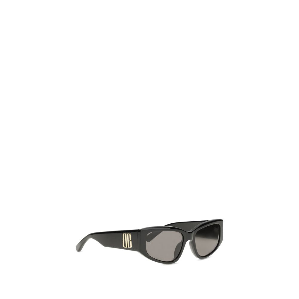Balenciaga Black Calf Leather Bos Taurus Sunglasses Balenciaga