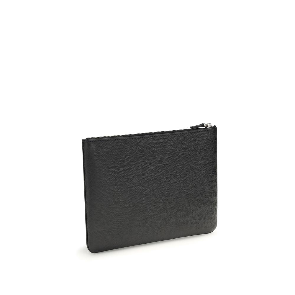 Valentino Garavani Black Calf Leather Bos Taurus Wallet Valentino Garavani
