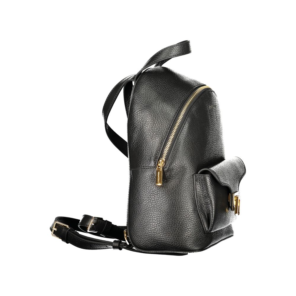 Coccinelle Black Leather Women Backpack Coccinelle
