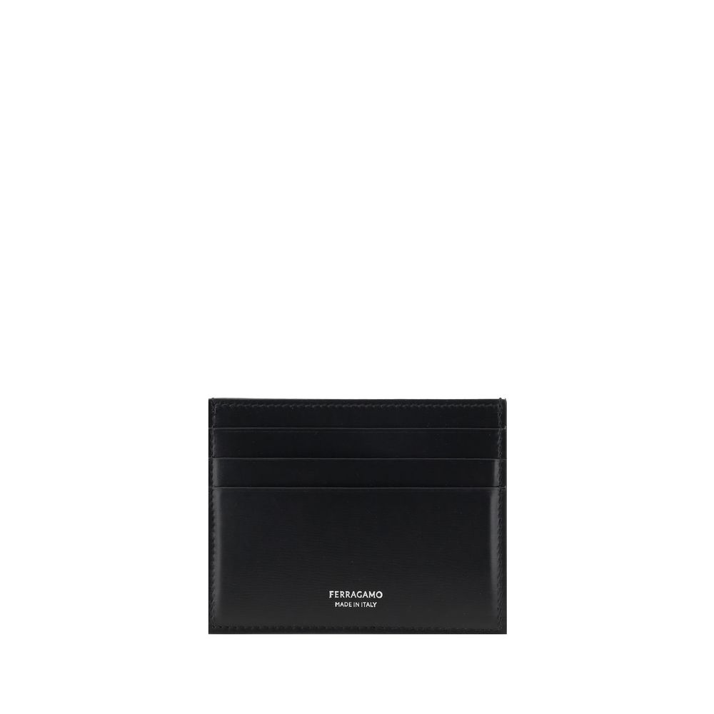 Ferragamo Black Calf Leather Bos Taurus Wallet Ferragamo