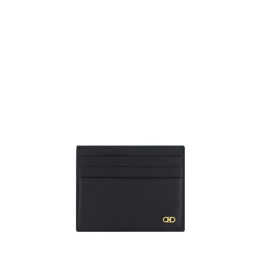 Ferragamo Black Calf Leather Bos Taurus Wallet Ferragamo