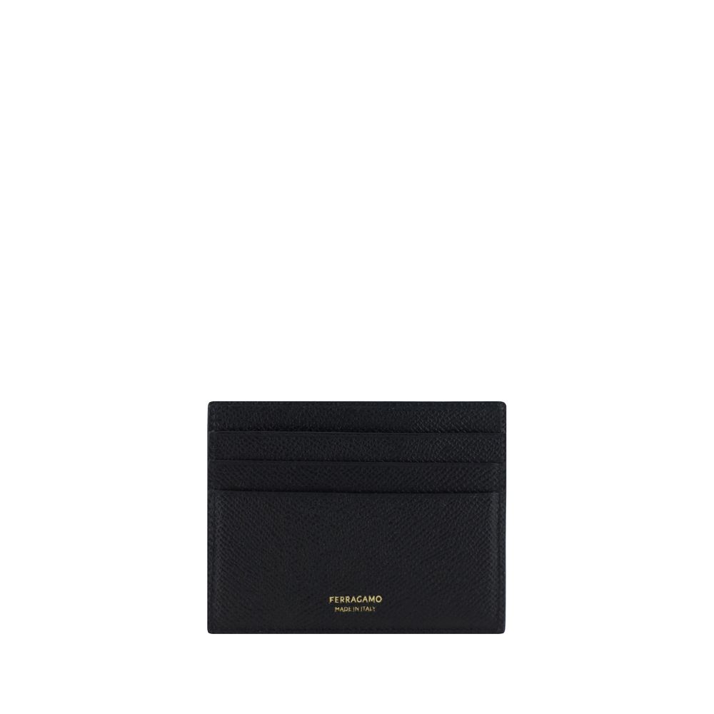 Ferragamo Black Calf Leather Bos Taurus Wallet Ferragamo