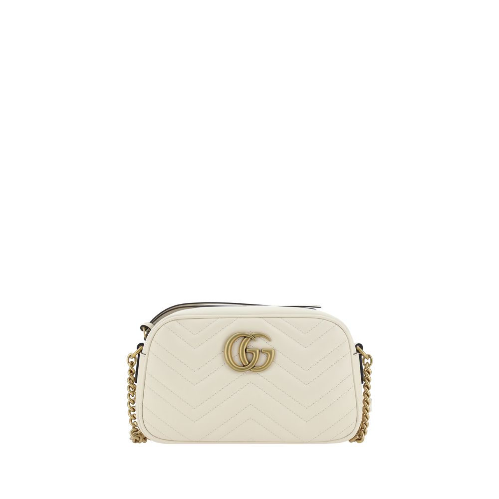 Gucci White Calf Leather Bos Taurus Shoulder Bag Gucci