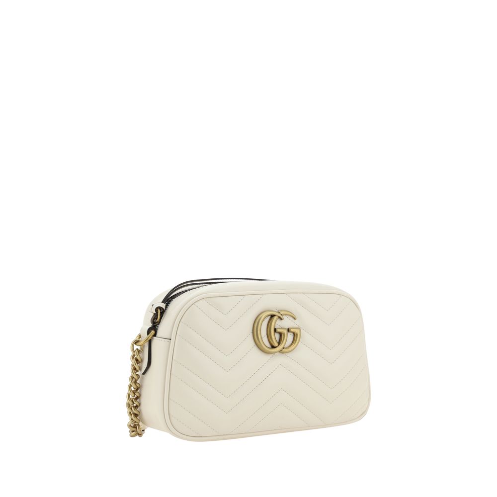 Gucci White Calf Leather Bos Taurus Shoulder Bag Gucci