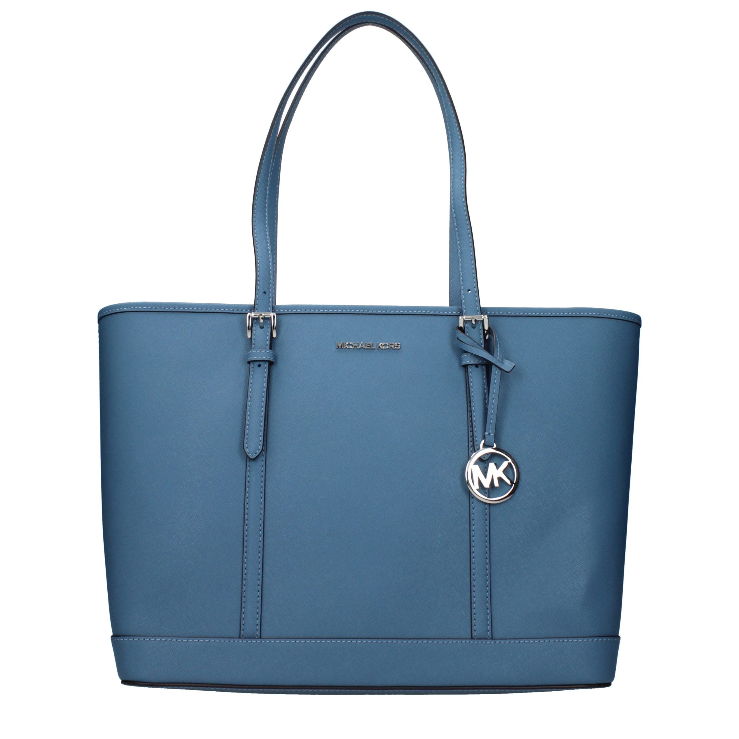 Michael Kors schoudertas in blauw leer Michael Kors