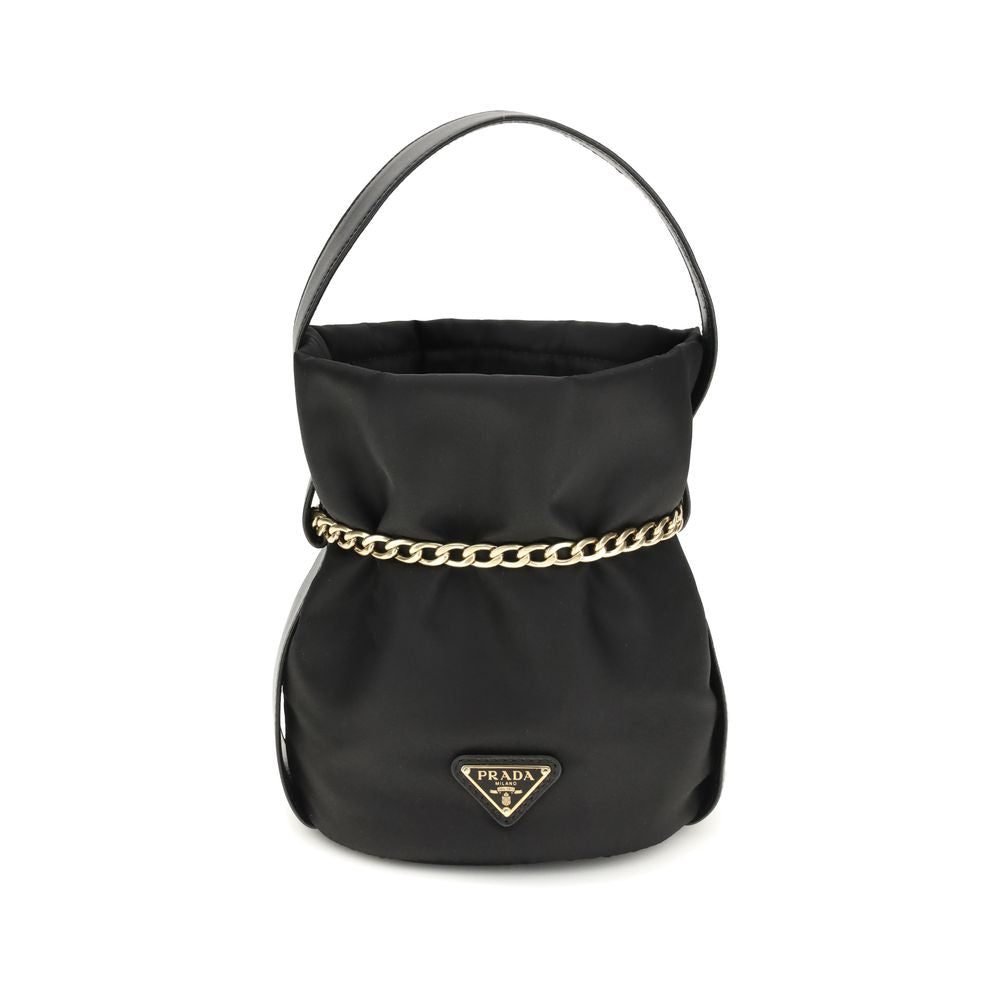 Prada Black Recycled Polyamide Backet Bag Prada